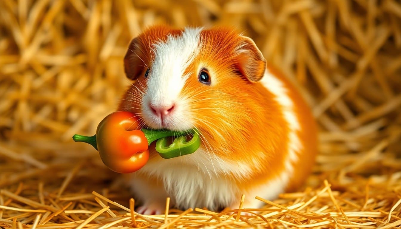 Alimentation du cochon d'Inde : fruits, légumes et besoins quotidiens — illustration