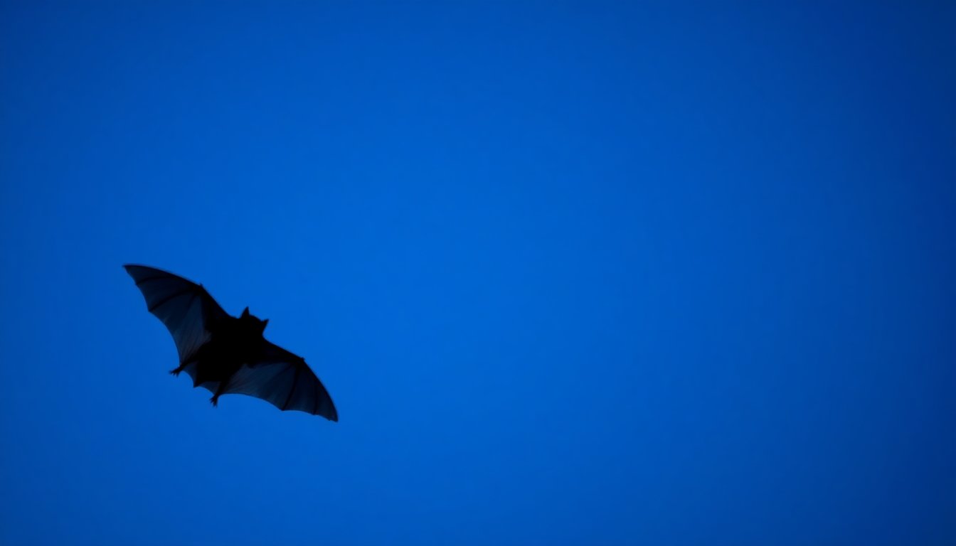 Chauve-souris en vol au crépuscule