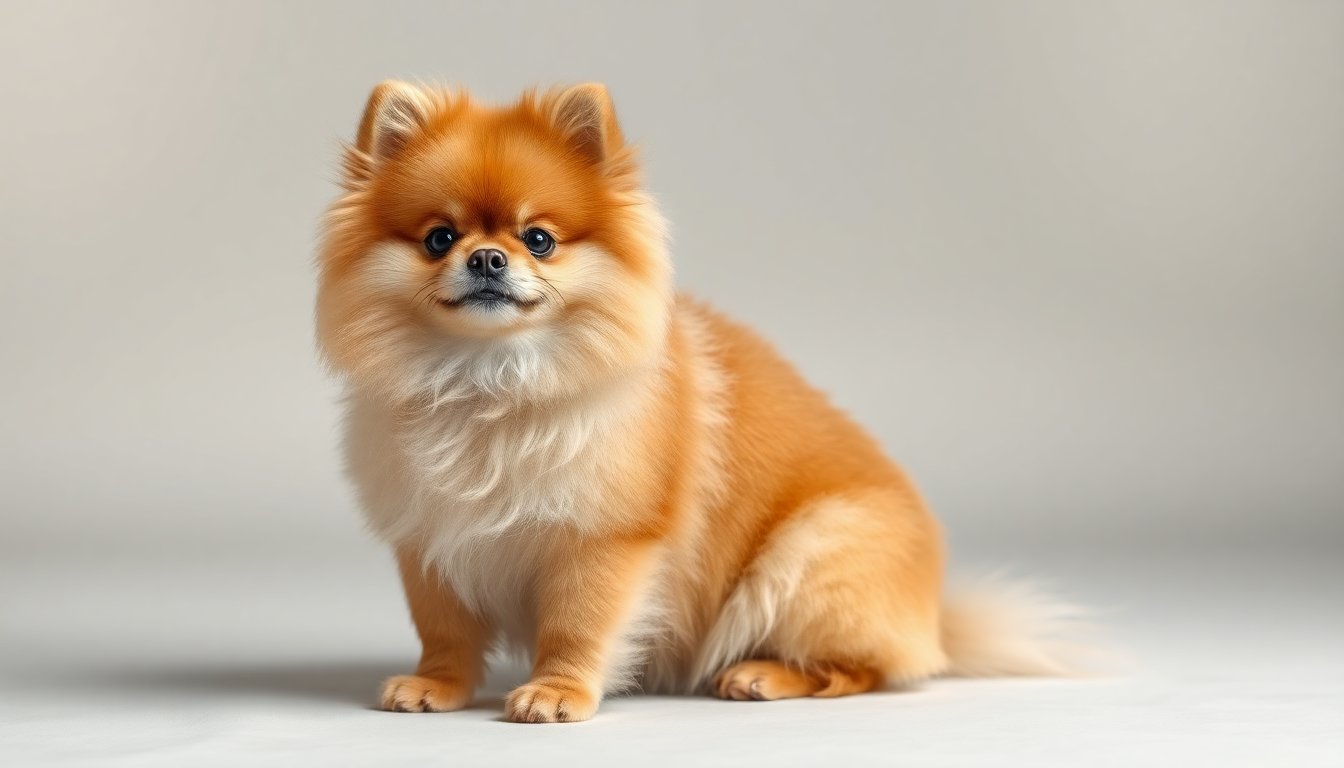 Spitz nain toiletté dans le style Boo