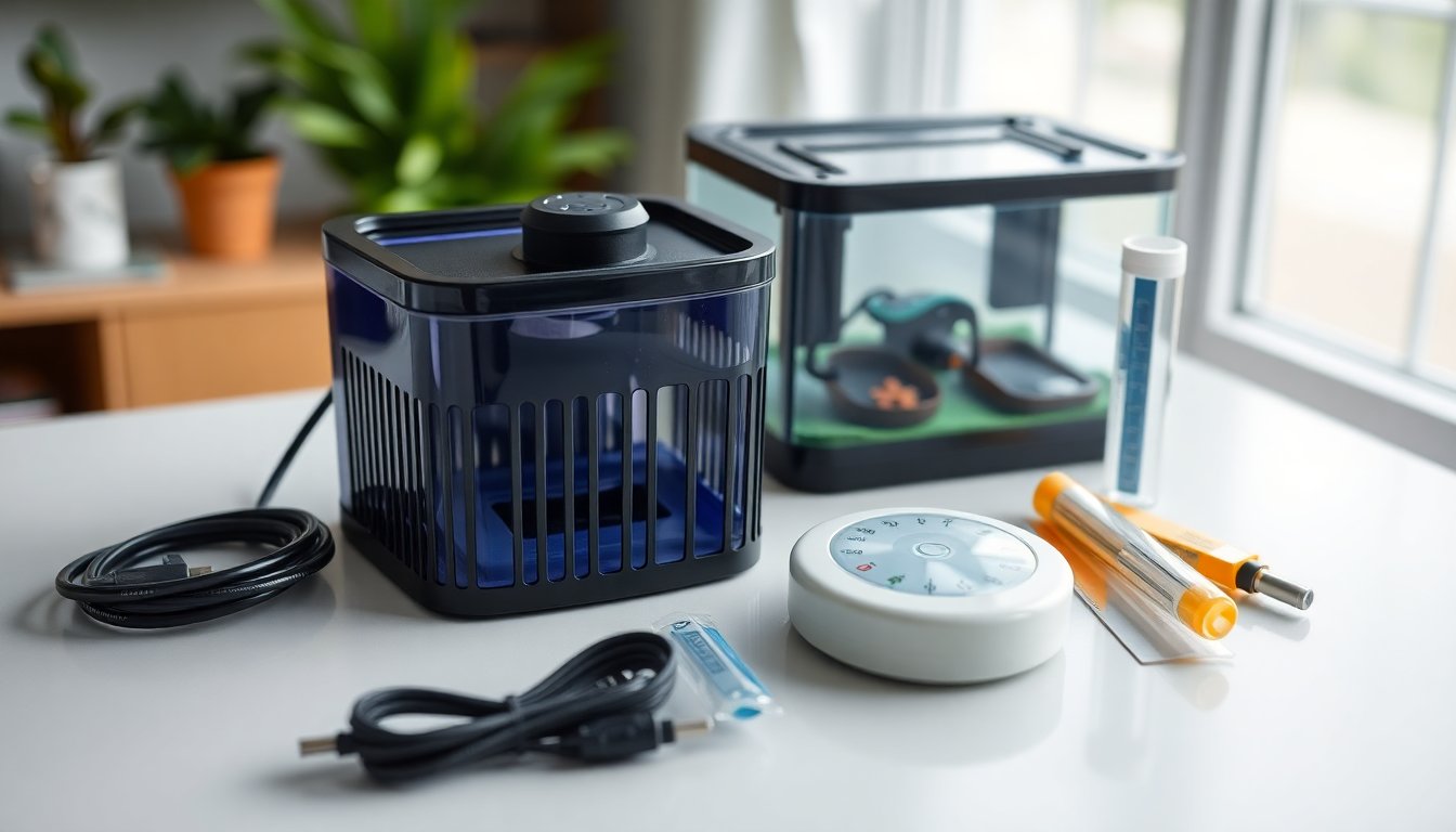Matériel de base pour démarrer un aquarium : filtre, chauffage, tests