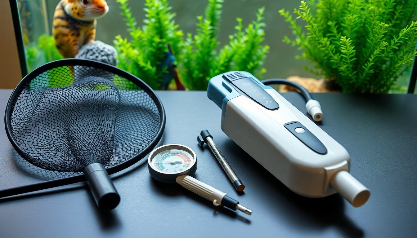 Accessoires indispensables pour l'entretien d'un aquarium