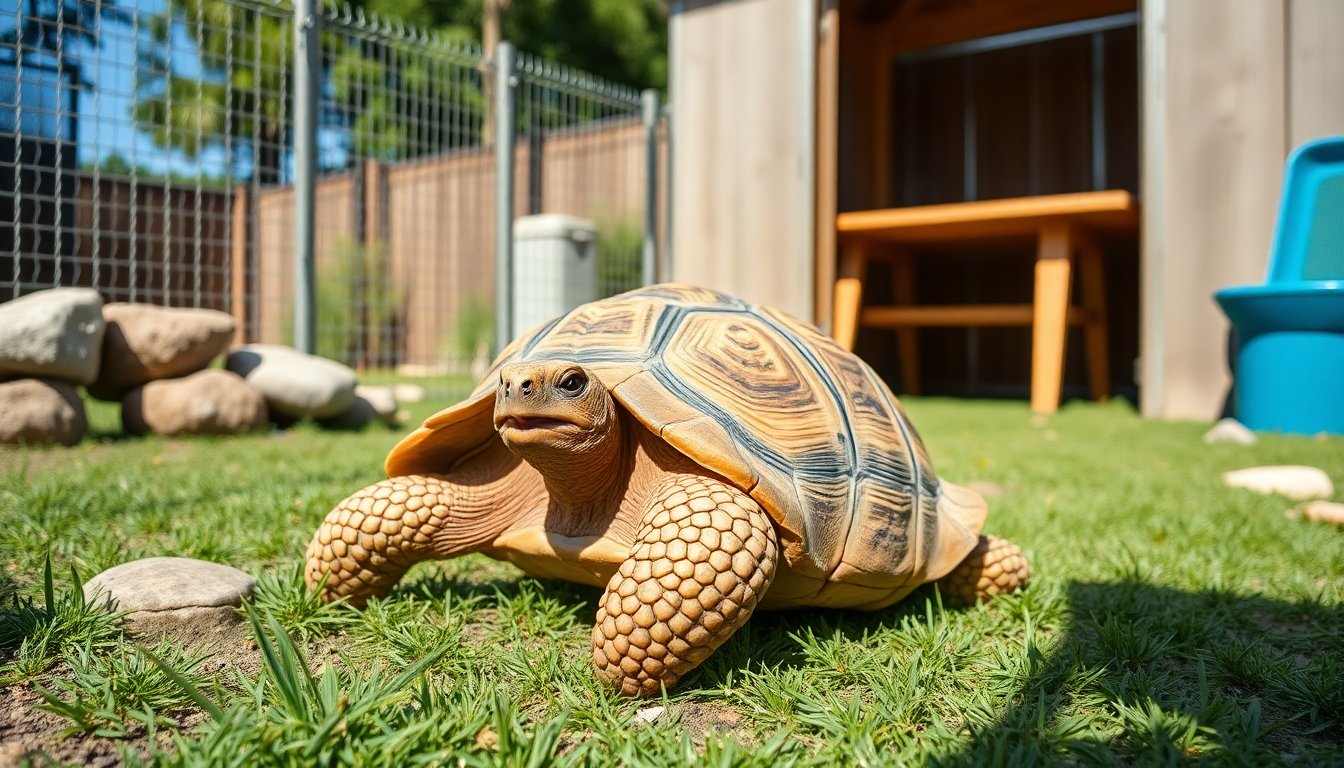 Enclos extérieur sécurisé pour tortue d'Hermann